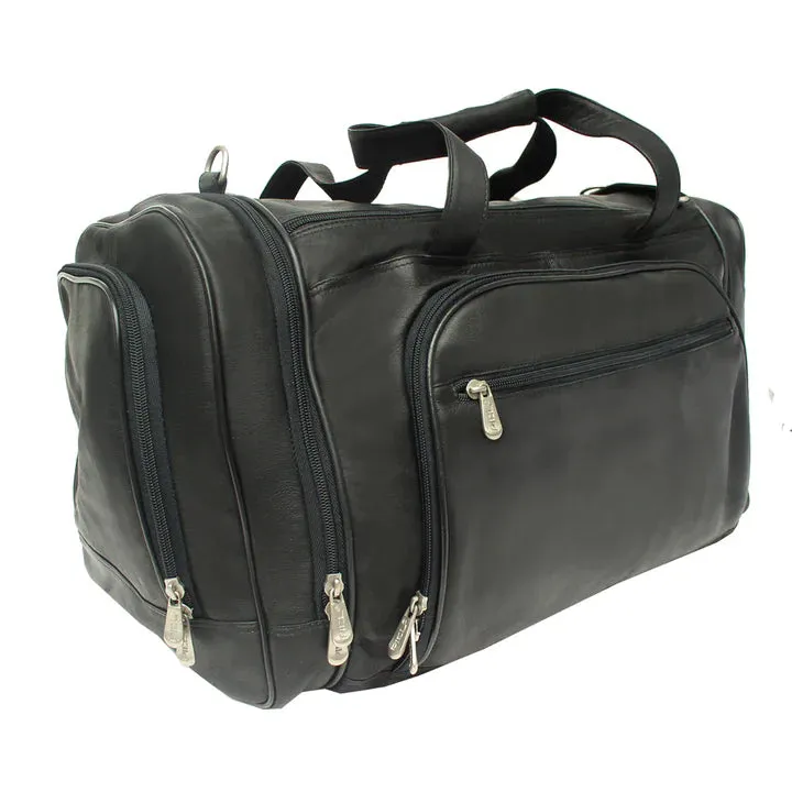 Piel Leather Multi Compartment Duffel Bag Assorted Colors