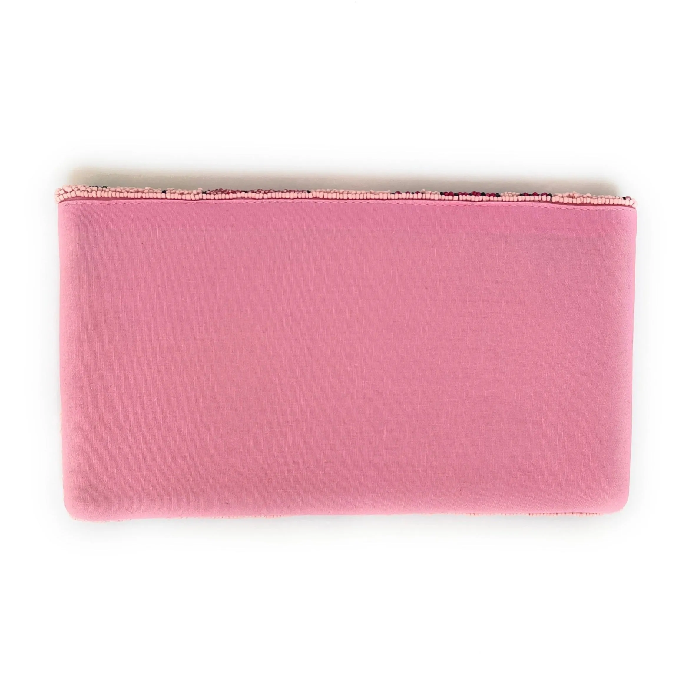 Pink Desert Cactus Beaded Clutch Purse