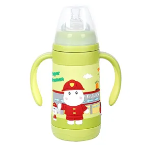 (PINKAH) Kids Water Bottle | Stainless Steel (320ML) - Olive Green