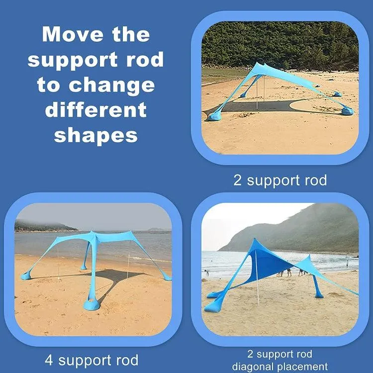 Portable Lycra Sunshade Tent for Outdoor Beach, Camping, and Fishing Activities