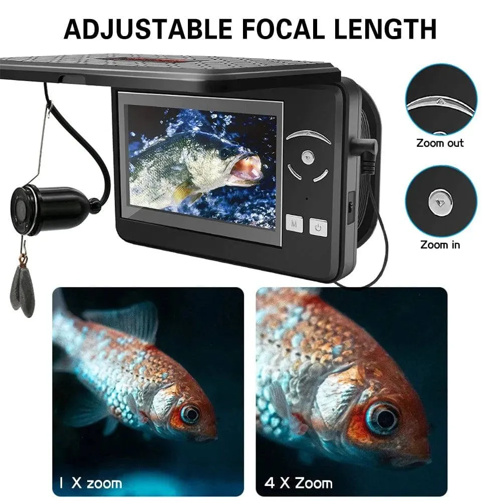 Portable Underwater Fishing Camera Waterproof 720P Fish Finder Camera with 4.3 Inch LCD Display for Ice Lake Sea Boat Fishing