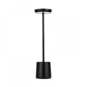 Rechargeable Metal Touch Table Lamp | Black