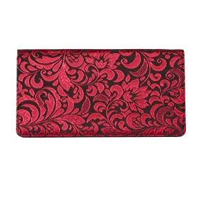 Red Brocade Card holder Wallet