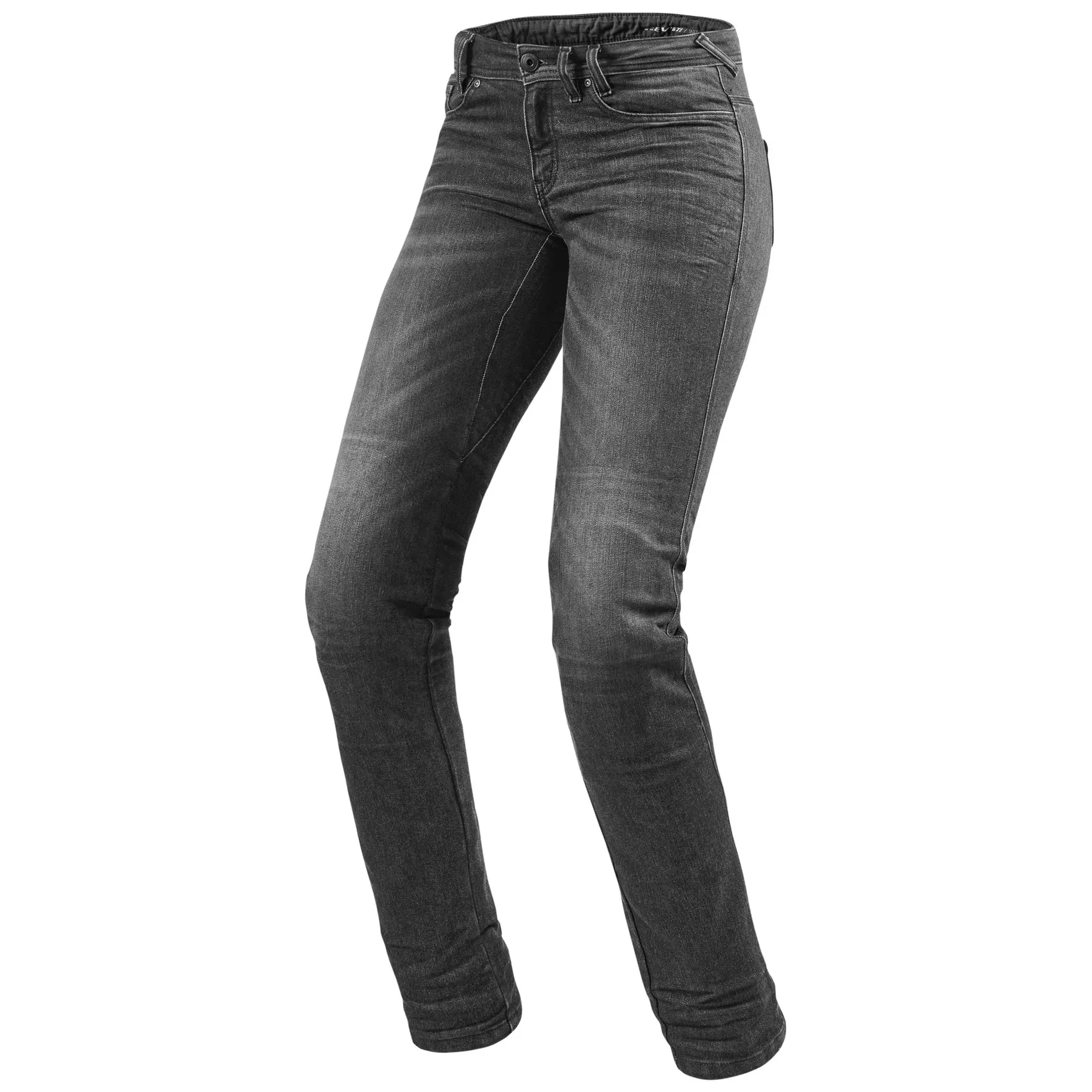 REV'IT! Women's Madison 2 RF Motorcycle Jeans Dark Grey Wash