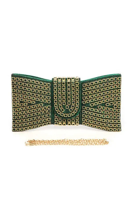 Rhinestone Bowtie Iconic Clutch Bag