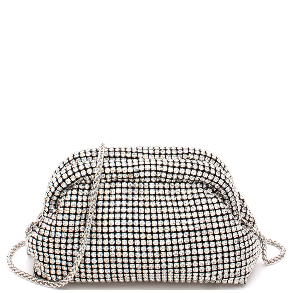 RHINESTONE CROSSBODY CLUTCH