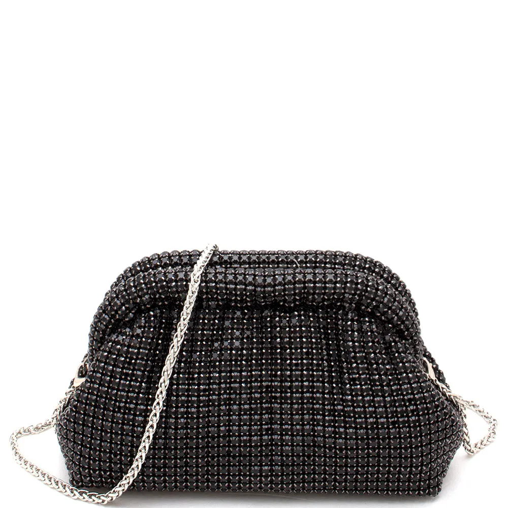 RHINESTONE CROSSBODY CLUTCH