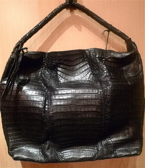 Rhonda Ochs "Frederico"  Handbag - Black Alligator