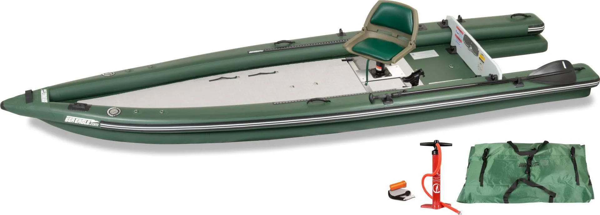 Sea Eagle Frameless FishSkiff 16 Inflatable Fishing Boat - Solo Startup Package