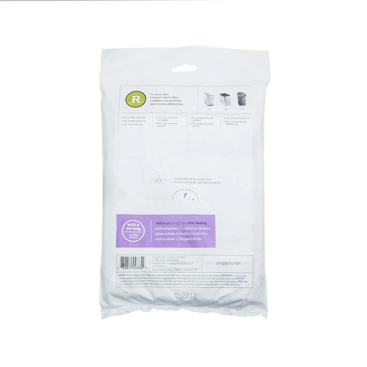 SIMPLEHUMAN Trash Bag-Code R-Type 10L 20P