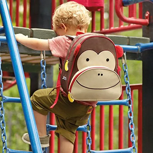 Skip Hop Zoo Little Kid Backpack, Monkey for Kids Ages 3-6 Years