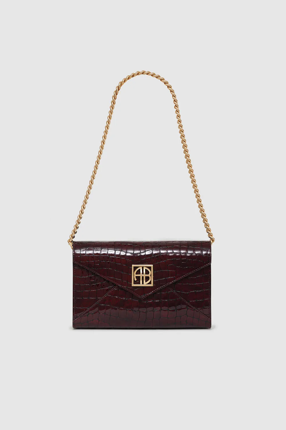 Small Elly Clutch - Burgundy Embossed