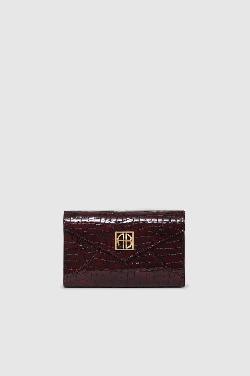 Small Elly Clutch - Burgundy Embossed