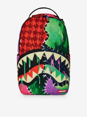 Sprayground Kids Cut Up Stitched Zombie DLXSR Backpack in Multicolour (45.72 cm)