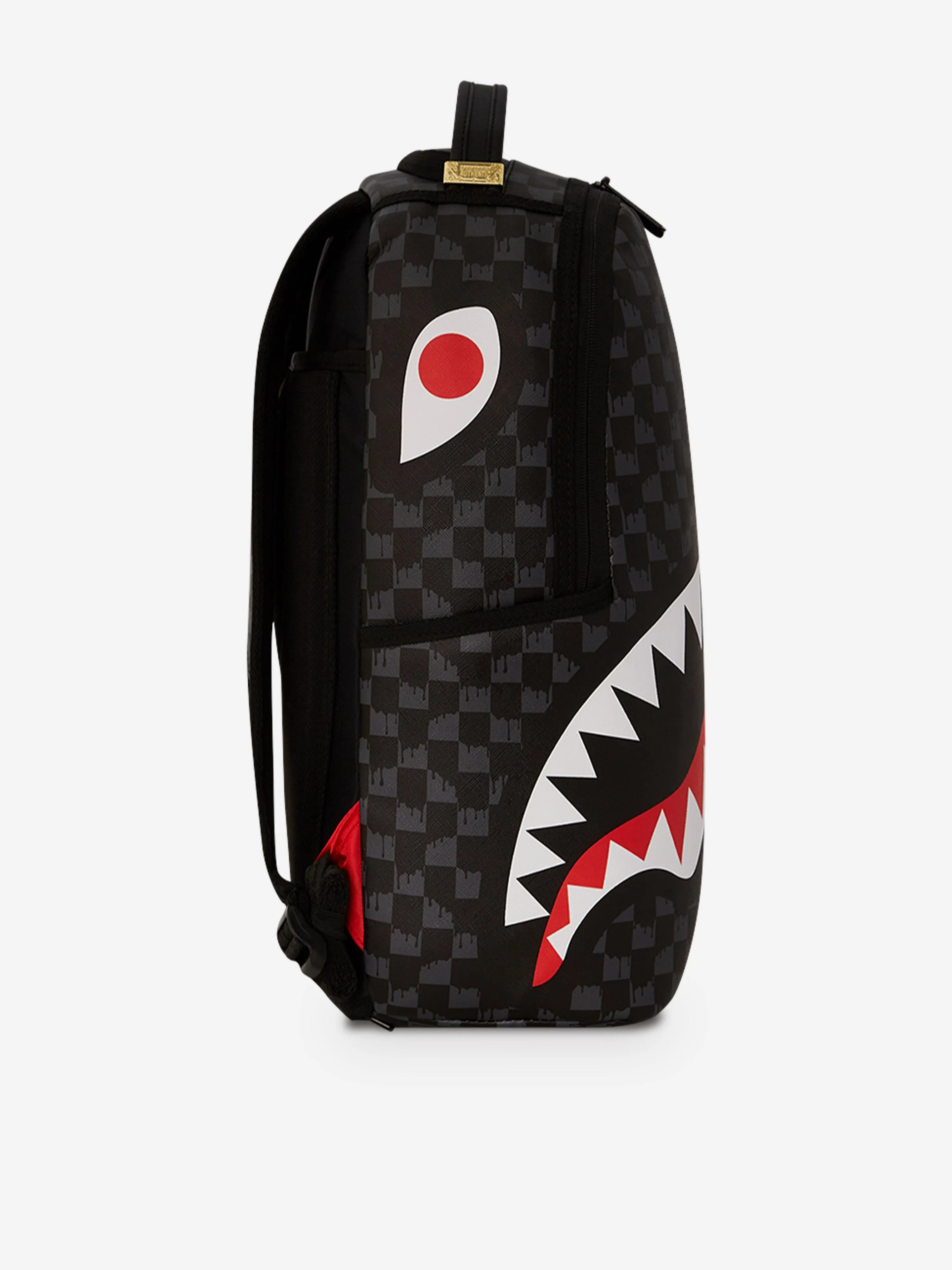 Sprayground Kids Drip Check Shark in Black (46CM)