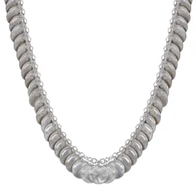 Sterling Silver Full Shell Disc Chain