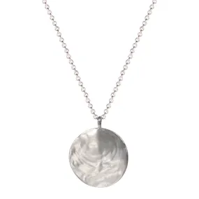 Sterling Silver Medium Shell Disc Pendant