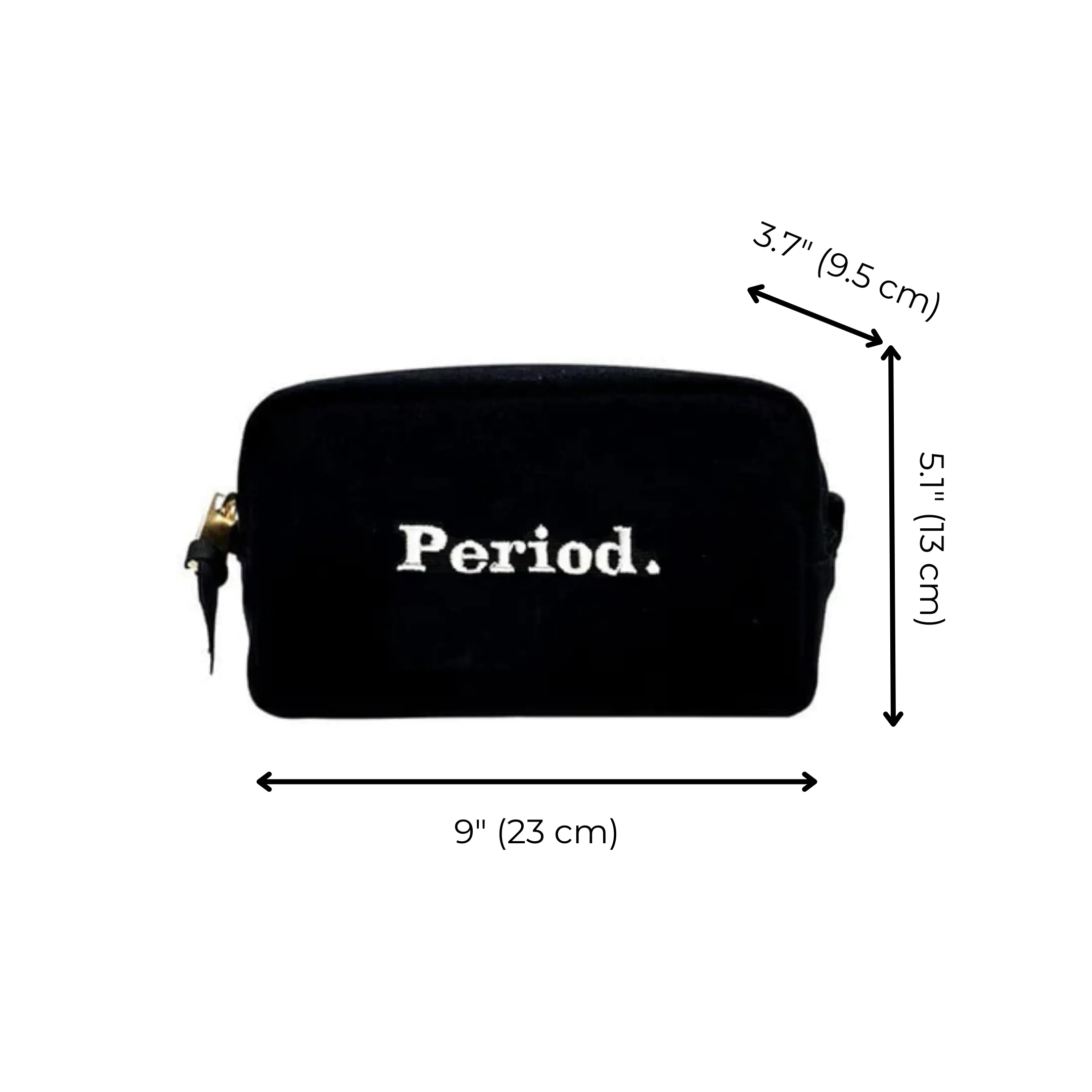 Stylish Sanitary Pouch, Black