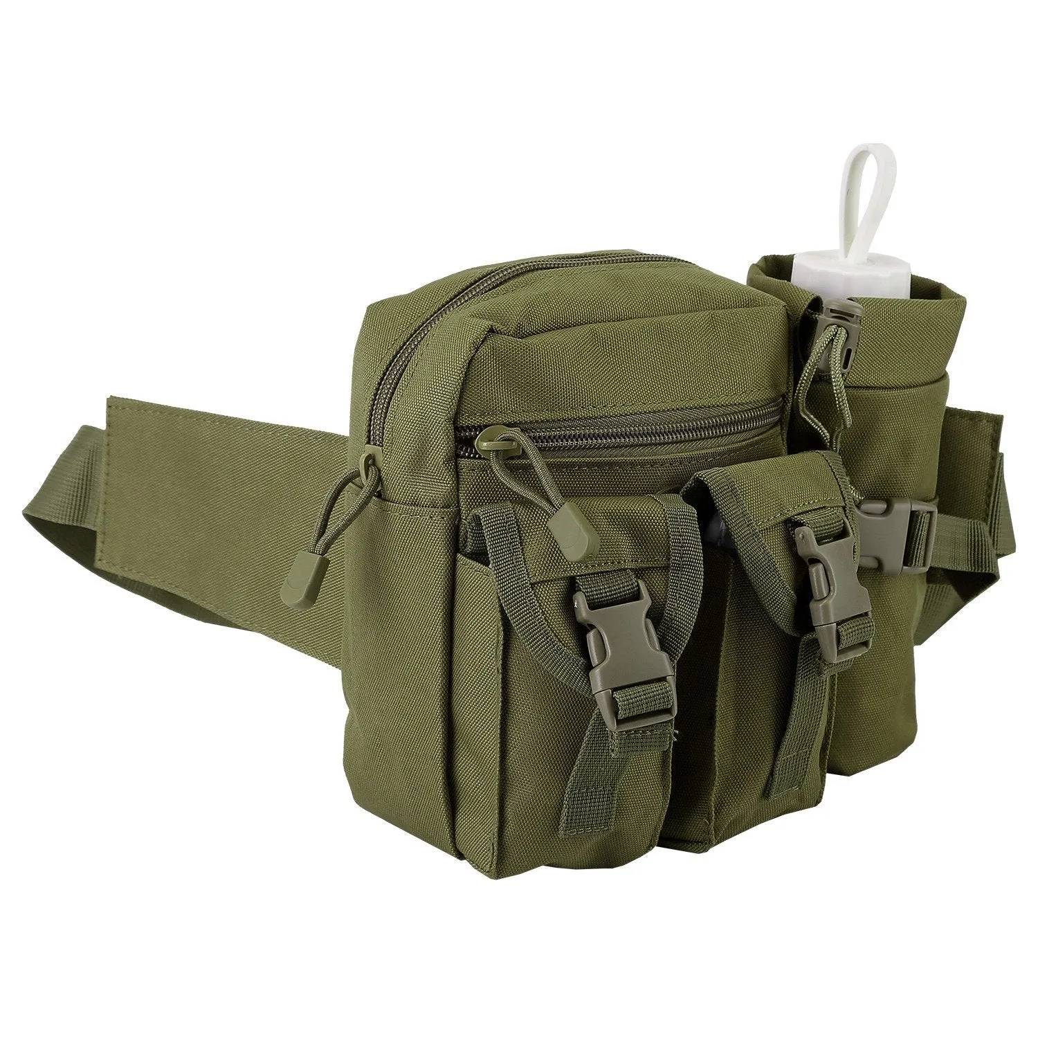 Tactical Waist Bag Utility Pouch Belt Bag with Water Bottle Pouch