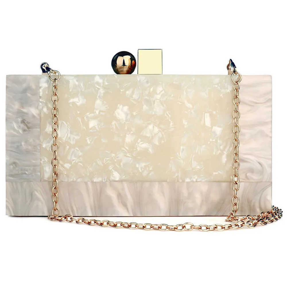 TEEK - Contrast Color Ball Block Clutch