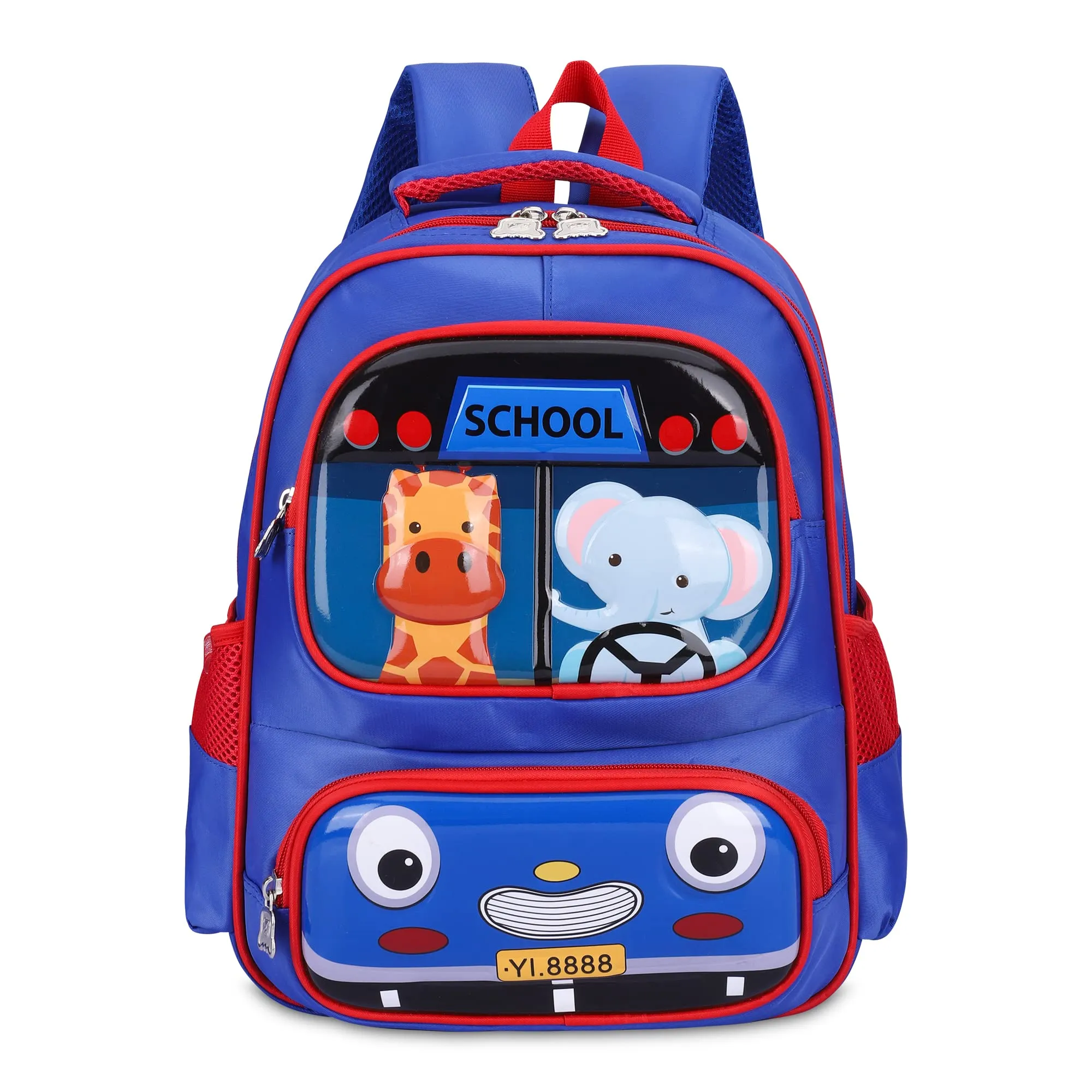 THE CLOWNFISH Little Champ Series Polyester 13.6 Litres Kids Backpack School Bag Daypack Sack Picnic Bag for Tiny Tots-Age Group 3-5 years (Royal Blue)