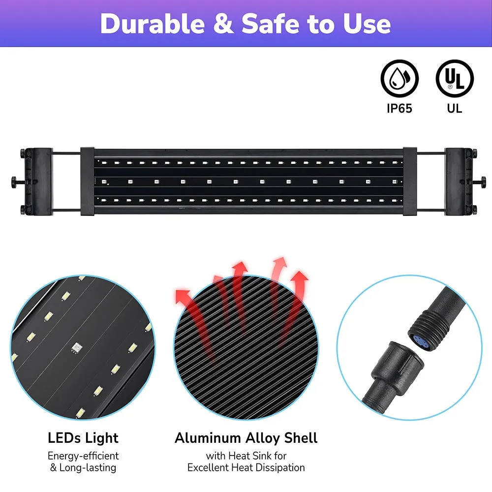 TheLAShop 24 inch Aquarium Light RGB APP & Panel Control Saltwater Freshwater