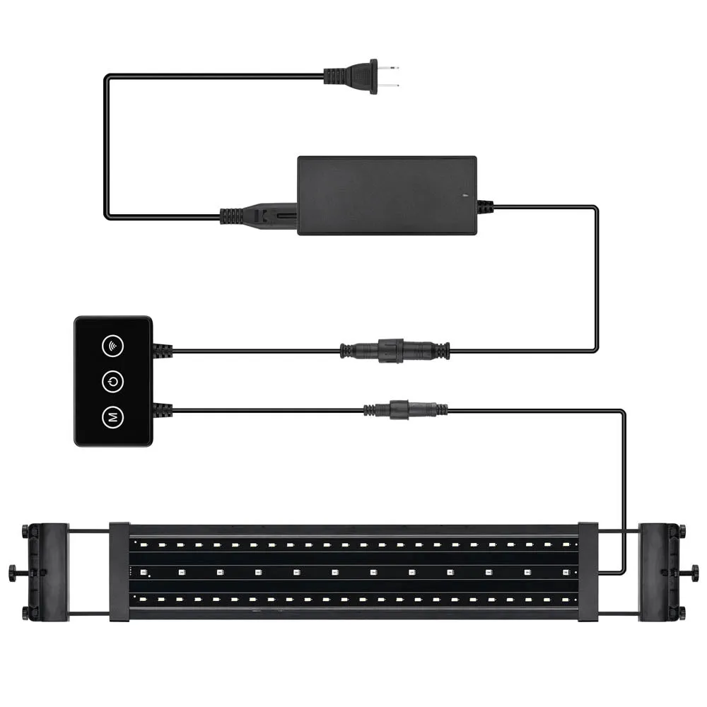 TheLAShop 24 inch Aquarium Light RGB APP & Panel Control Saltwater Freshwater