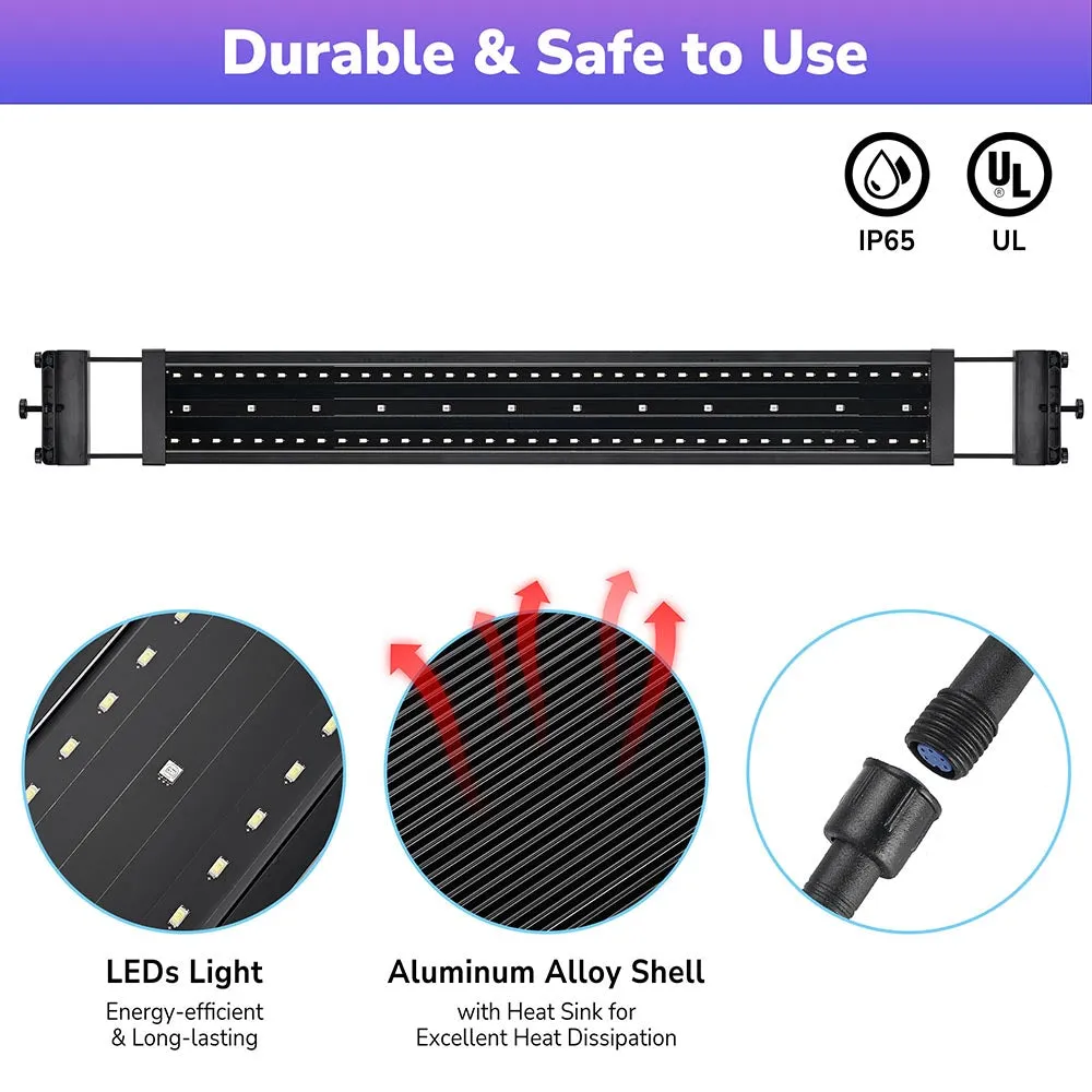 TheLAShop 36 inch Aquarium Light RGB APP & Panel Control Saltwater Freshwater