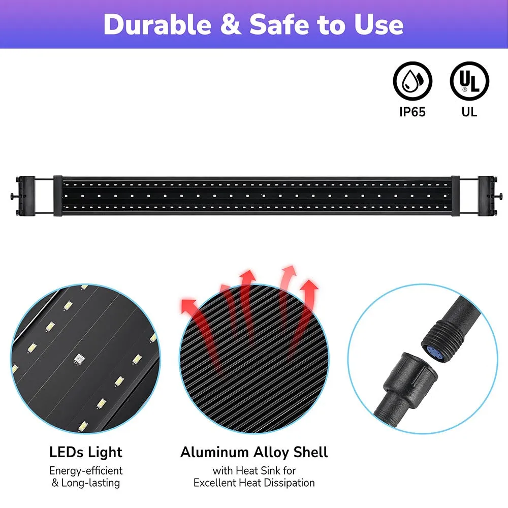 TheLAShop 48 inch Aquarium Light RGB APP & Panel Control Saltwater Freshwater