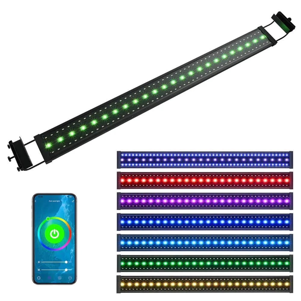 TheLAShop 48 inch Aquarium Light RGB APP & Panel Control Saltwater Freshwater