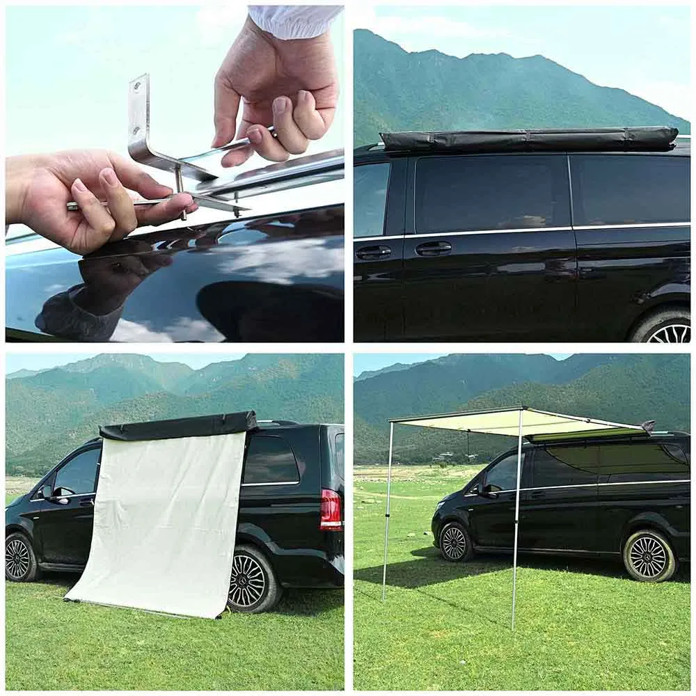 TheLAShop Car Awning with Light 8' 1" x 6' 7" SUV Side Awning