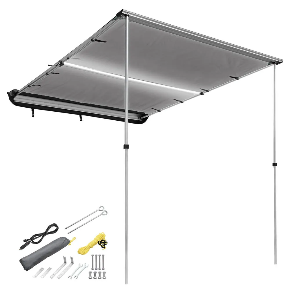 TheLAShop Car Awning with Light 8' 1" x 6' 7" SUV Side Awning