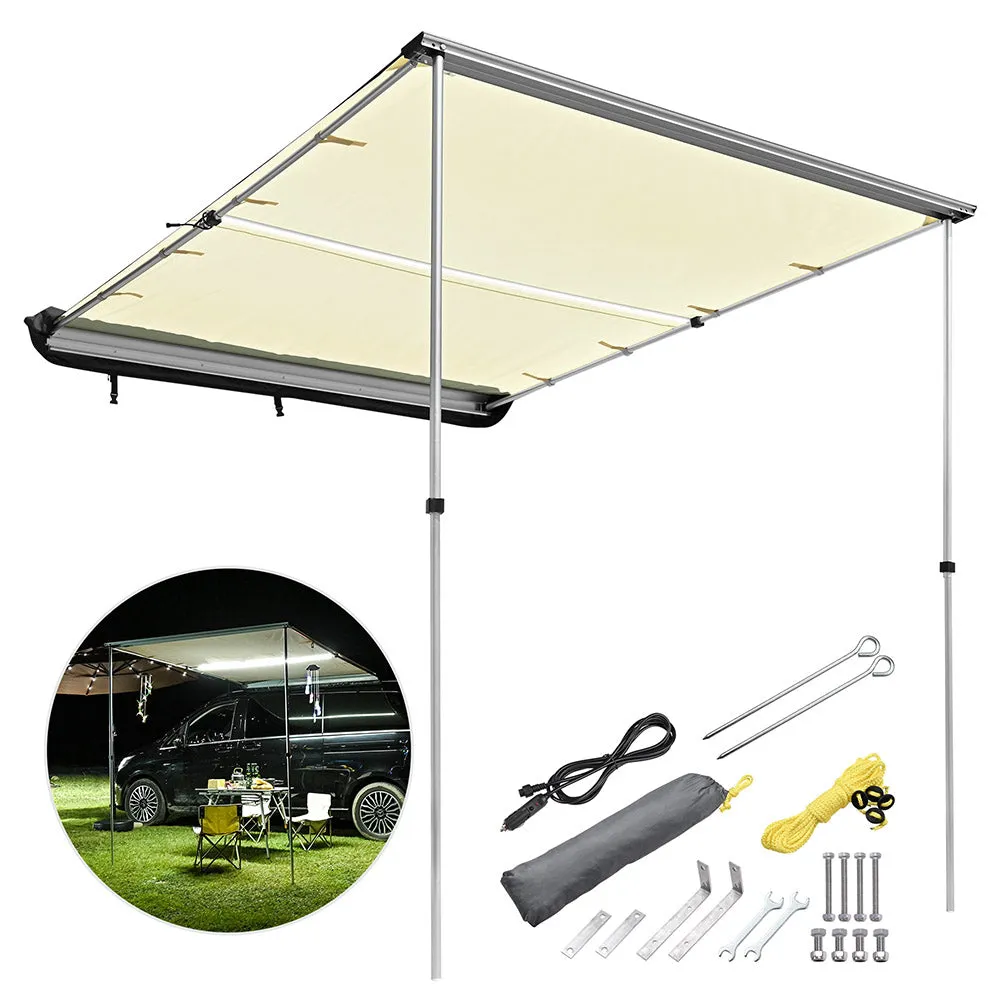 TheLAShop Car Awning with Light 8' 1" x 6' 7" SUV Side Awning