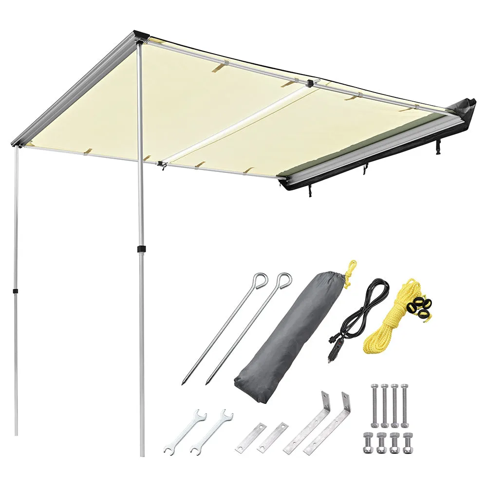 TheLAShop Car Awning with Light 8' 1" x 6' 7" SUV Side Awning