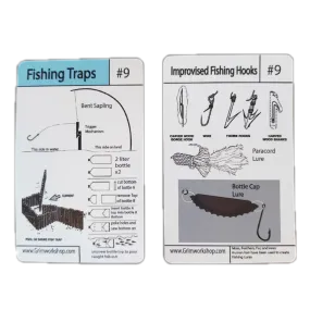 Tip Card #09 Fish Funnel Trap and Improvised Hooks : How to Make a Fish Trap, and Diy Survival Hooks