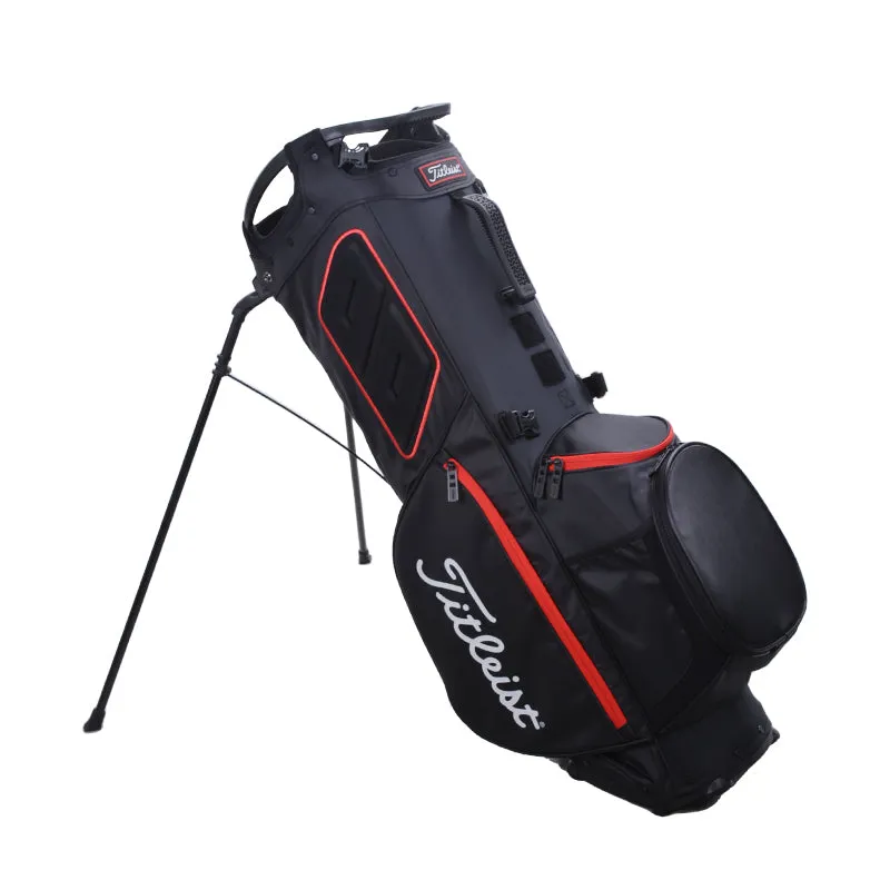 TITLEIST Hybrid 14 Stand Bag (Black/Black/Red)