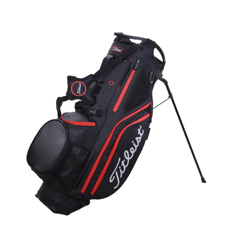 TITLEIST Hybrid 14 Stand Bag (Black/Black/Red)