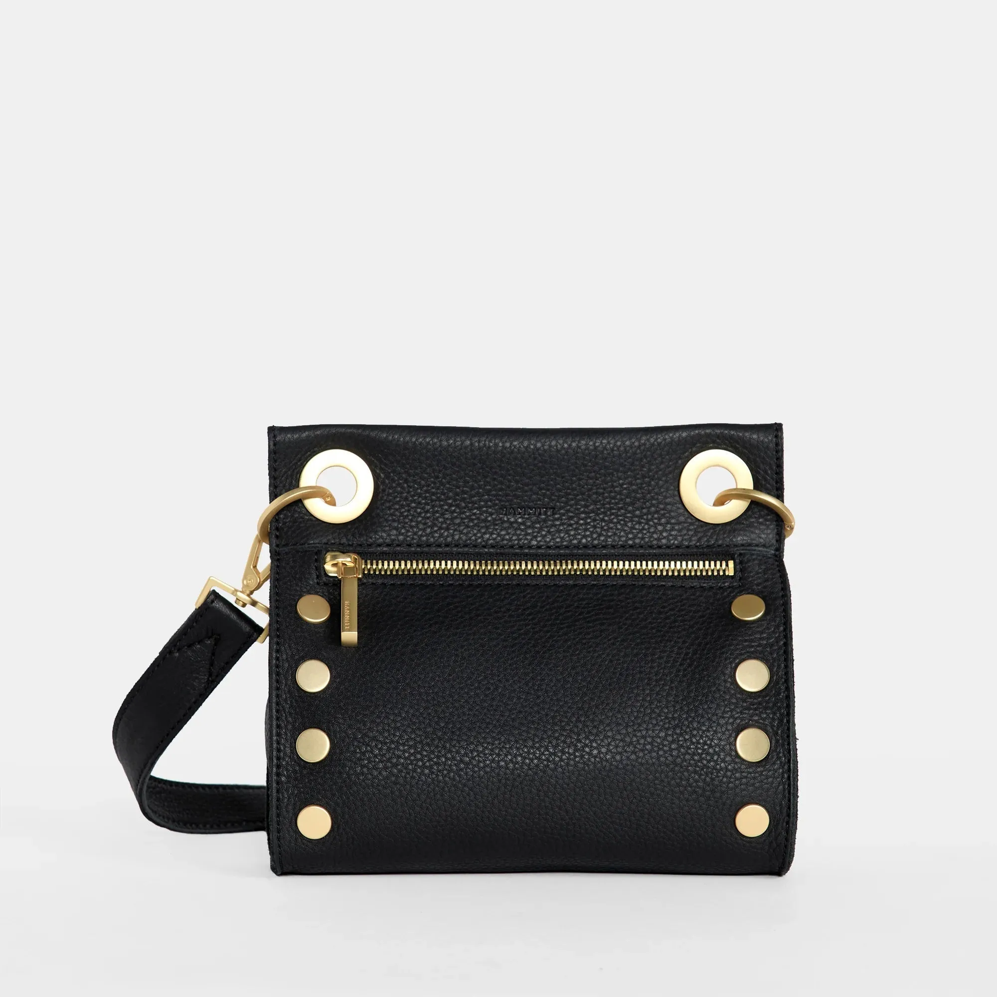 Tony Small Leather Crossbody Bag - Black