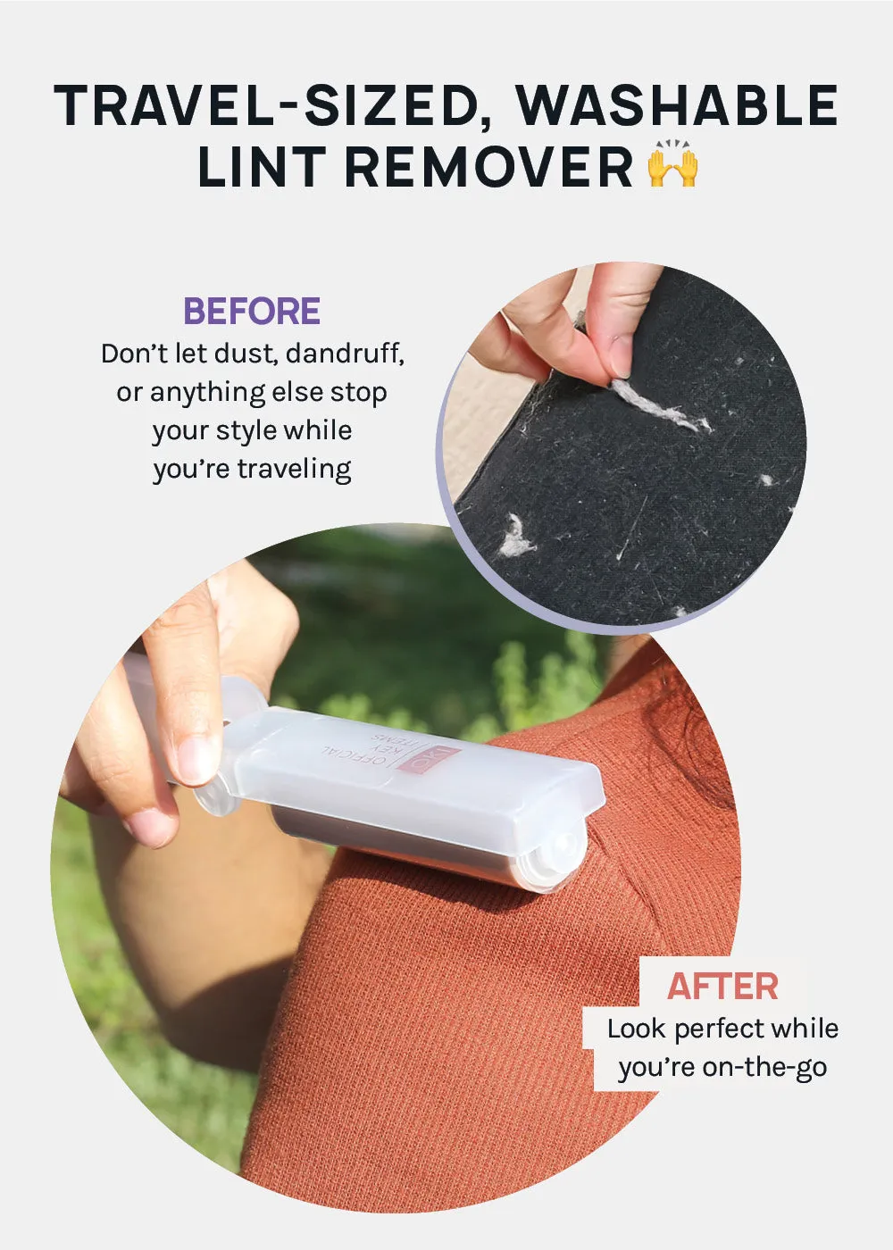 Travel Size Washable Reusable Lint Remover