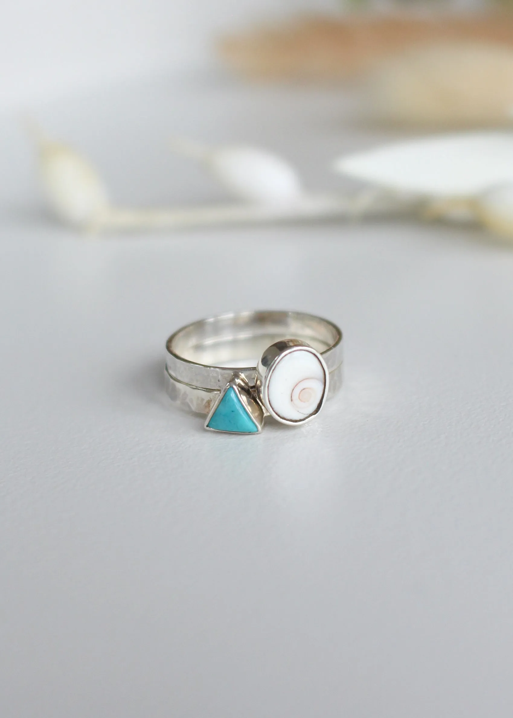 Turquoise Bay Double Stacking Ring Set