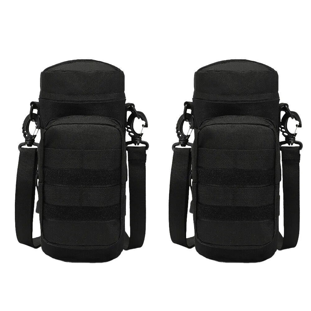 US 1-2 Pack Military Tactical Travel Bottle Kettle Pouch Carry Case Outdoor Bag