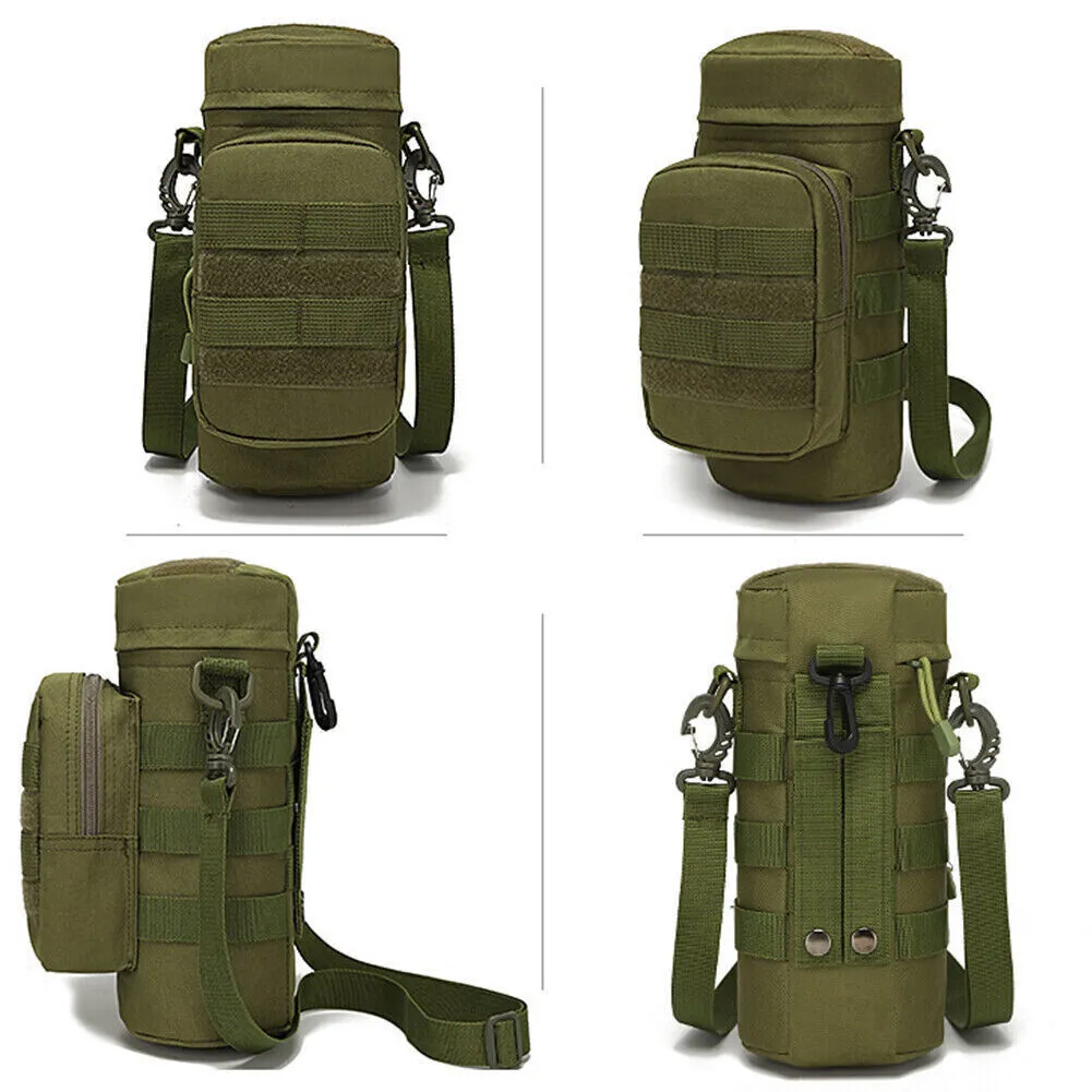 US 1-2 Pack Military Tactical Travel Bottle Kettle Pouch Carry Case Outdoor Bag