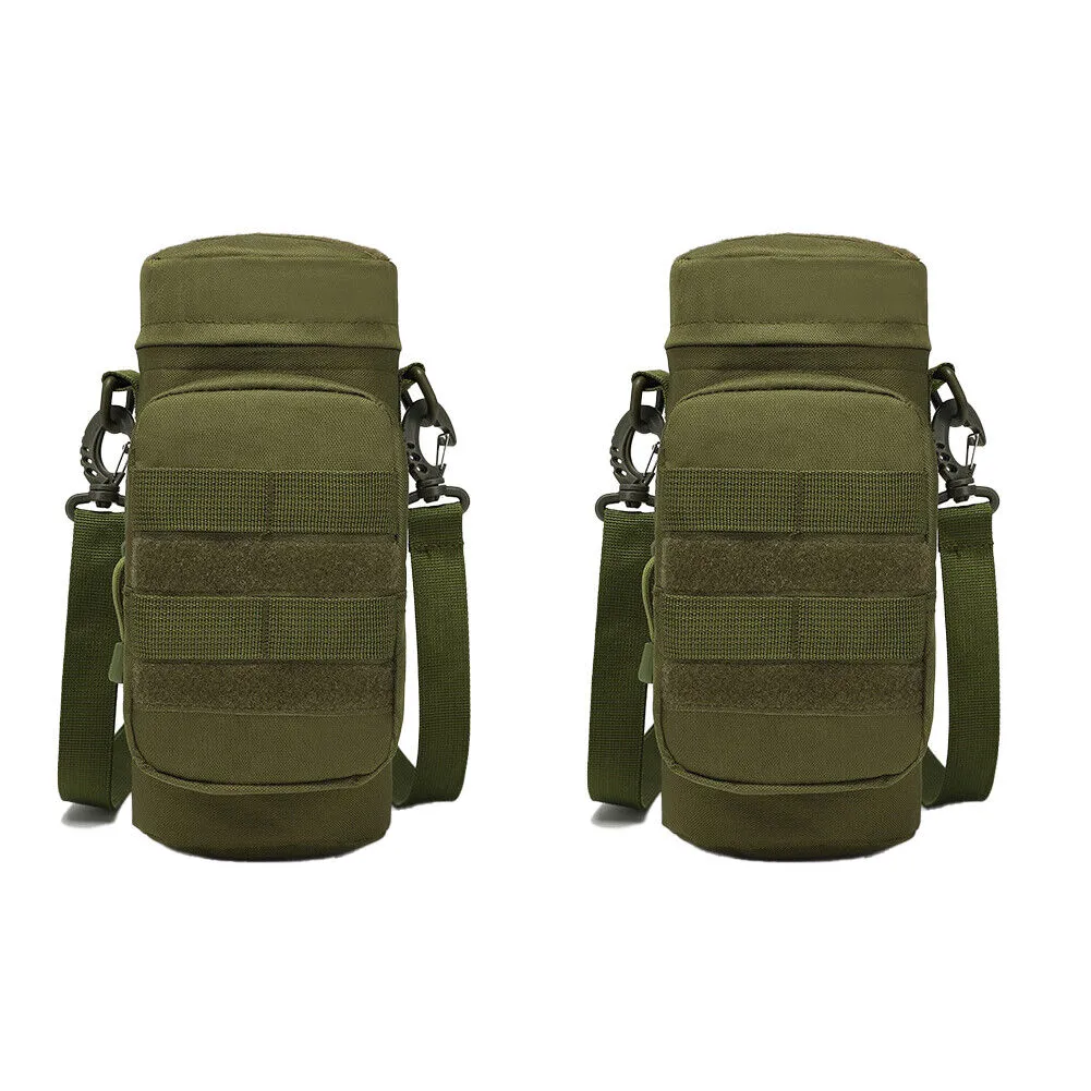 US 1-2 Pack Military Tactical Travel Bottle Kettle Pouch Carry Case Outdoor Bag