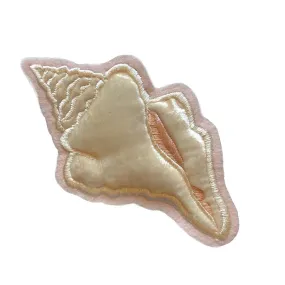 Velvet Conch Shell Embroidered Patch