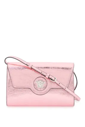 Versace metallic leather 'la medusa' crossbody bag