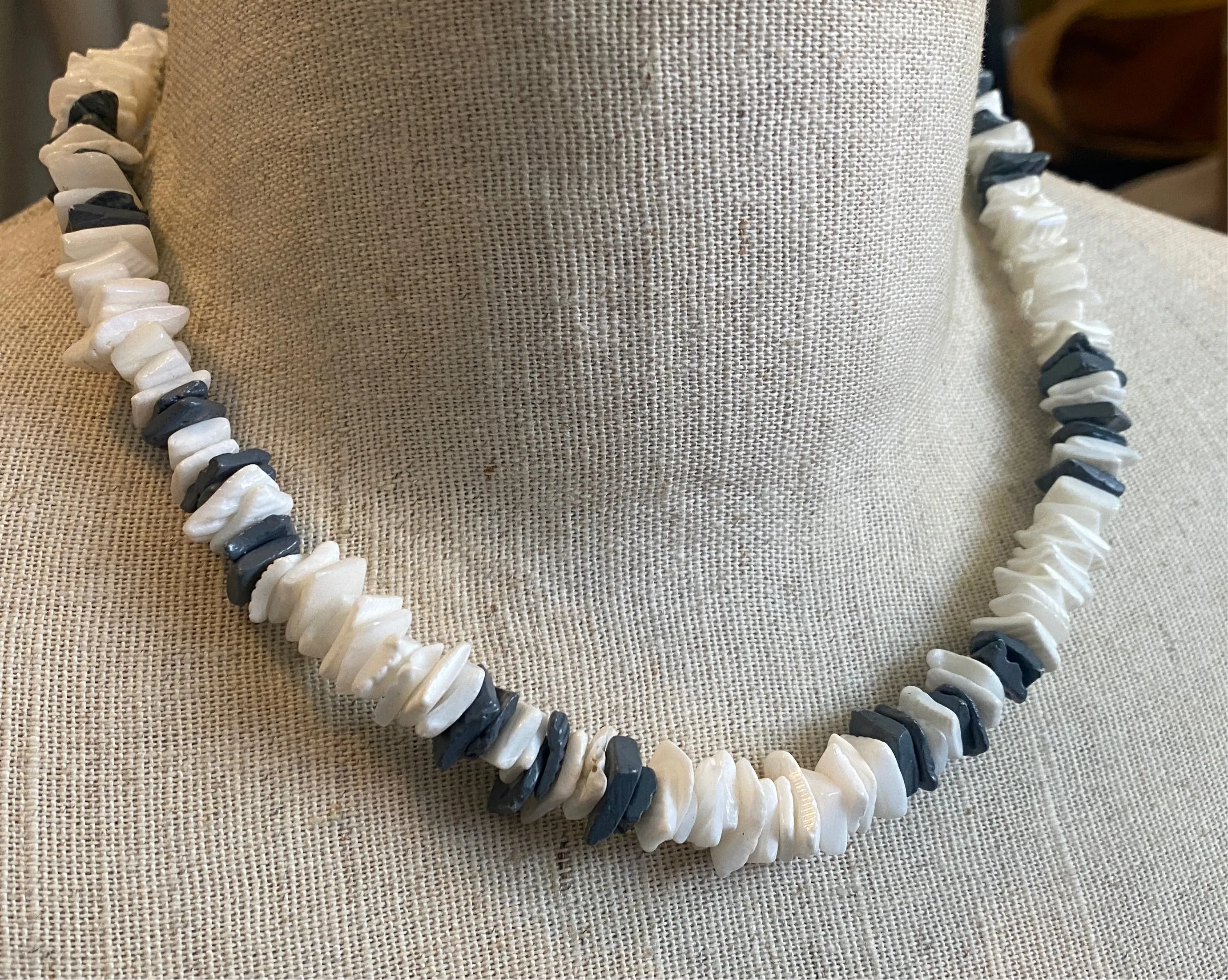 Vintage Heishi Real Shell Necklace