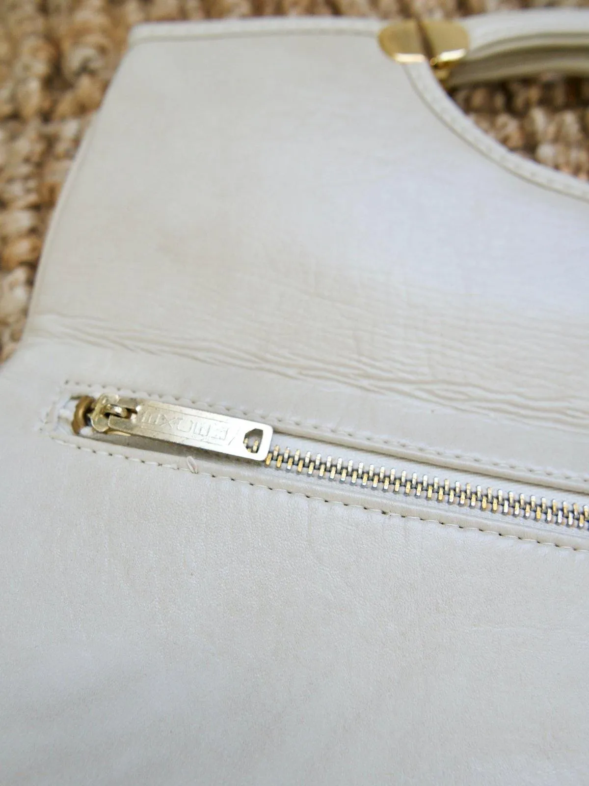 Vintage Vanilla Chic Naugahyde Bag