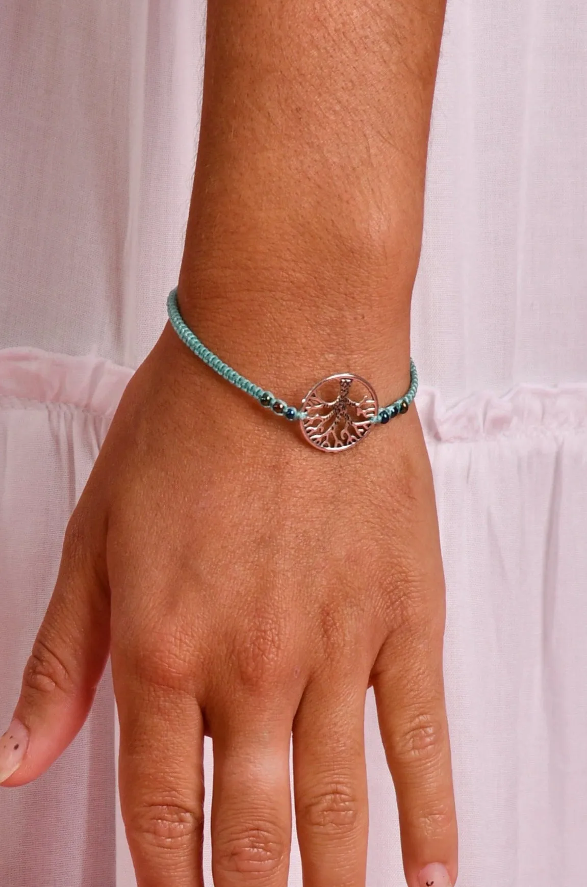 VRZJ2209 TREE OF LIFE BRACELET - TURQUOISE