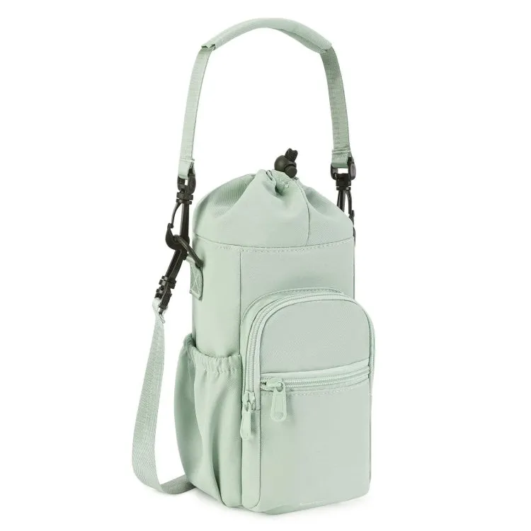 Water Bottle Holder With Strap Cross Body Sling Bag For Within 40oz Cup(Green)