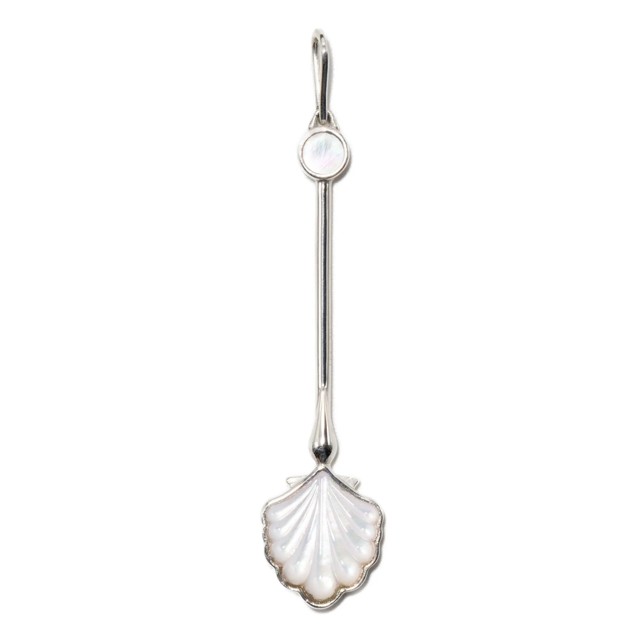 Water Wand Pendant in Sterling Silver and Mother-of-Pearl